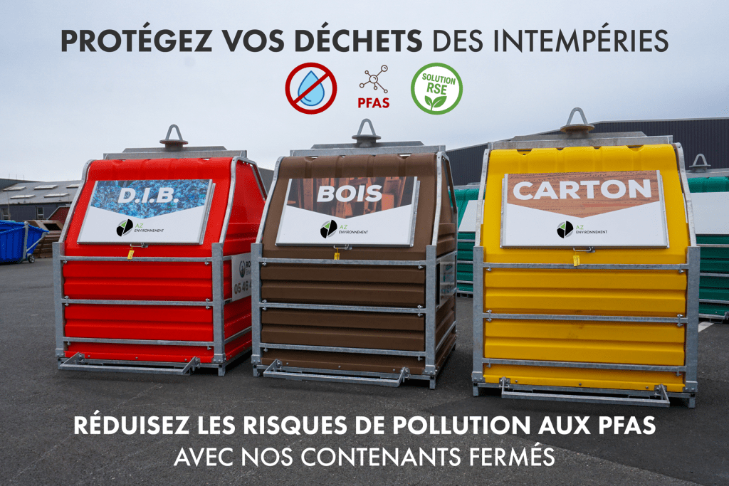 Contenants fermés pour limiter la pollution aux PFAS